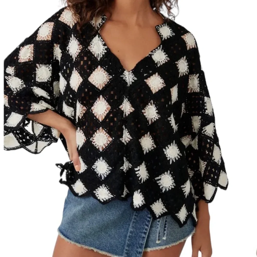 NWOT Free People Beach House Crochet Top